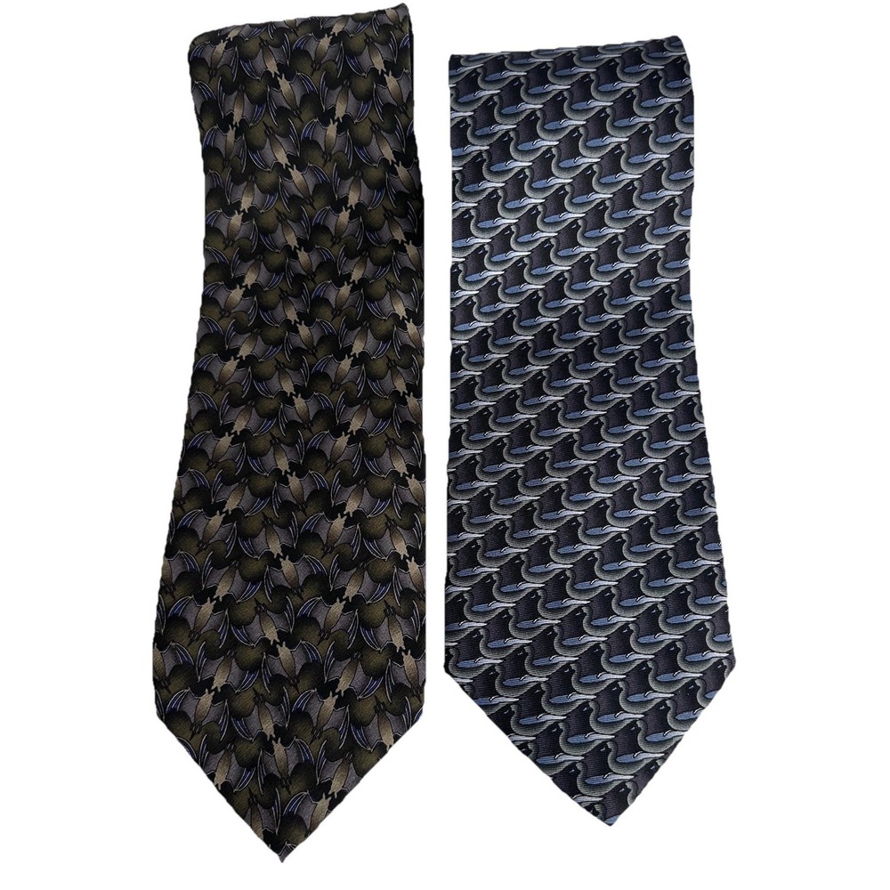 THE NATURE CONSERVANCY (2)  Silk Ties Galapagos Pintail & Fruit Bat 57" X 3 1/2"